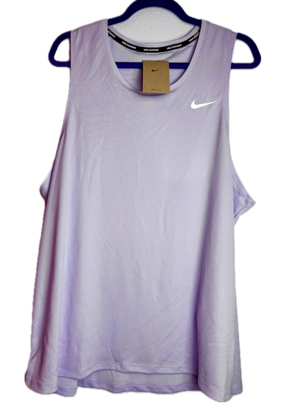 Nike Lavender Sleeveless Performance Tank with Swoosh